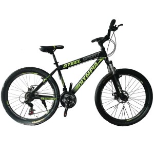 دوچرخه کوهستان سایز 26 برند المپیا مدل اسپرت استیل/رنگ مشکی قرمز/ sport steel